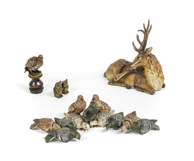 Lot 368 - An Austrian Cold-Painted Bronze Stag, early...