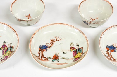 Lot 186 - Three Chinese Porcelain Teabowls and Saucers,...