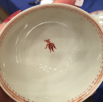 Lot 186 - Three Chinese Porcelain Teabowls and Saucers,...