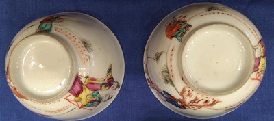 Lot 186 - Three Chinese Porcelain Teabowls and Saucers,...