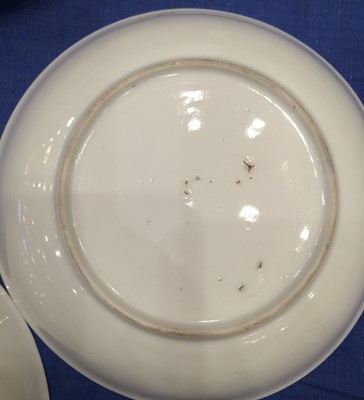 Lot 186 - Three Chinese Porcelain Teabowls and Saucers,...