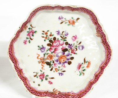 Lot 186 - Three Chinese Porcelain Teabowls and Saucers,...