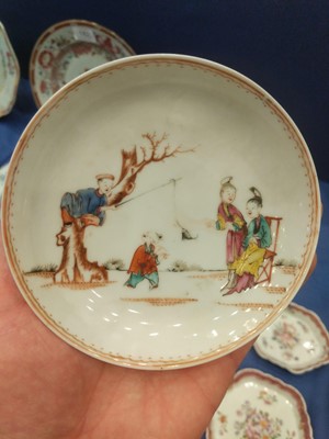 Lot 186 - Three Chinese Porcelain Teabowls and Saucers,...