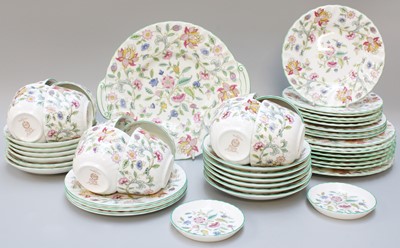 Lot 230 - A Minton Porcelain Haddon Hall Part Tea Set...