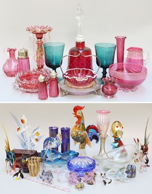 Lot 231 - A Collection of Victorian and Studio Glassware,...
