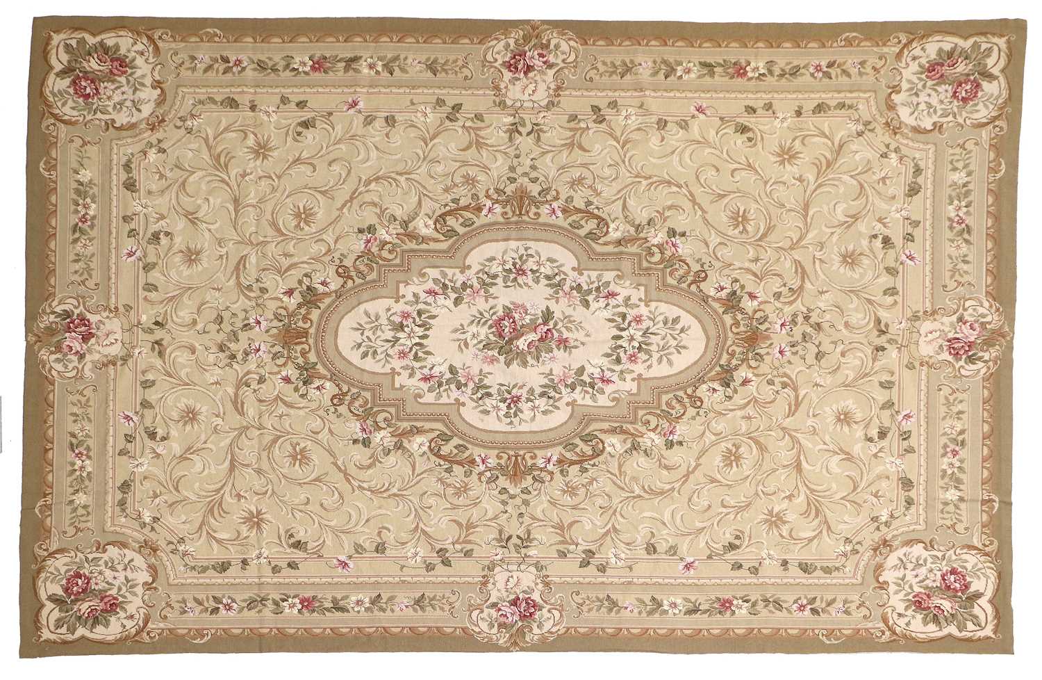 Lot 1035 - Chinese Needlepoint Carpet of Aubusson Design,...