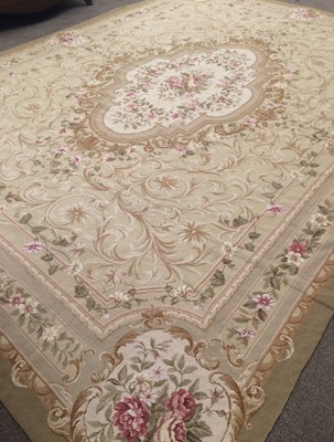 Lot 1035 - Chinese Needlepoint Carpet of Aubusson Design,...