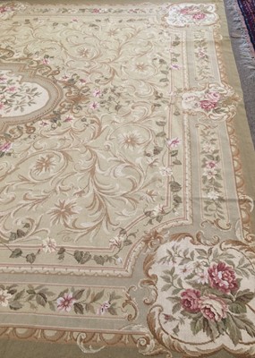 Lot 1035 - Chinese Needlepoint Carpet of Aubusson Design,...