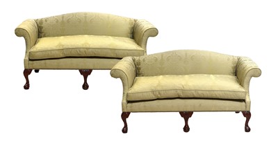 Lot 245 - A Pair of George III-Style Two-Seater Sofas,...