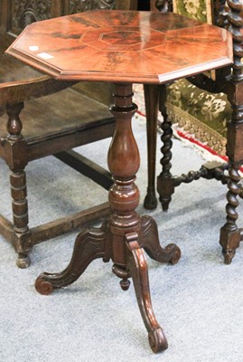 Lot 1385 - Victorian Inlaid Pedestal Table, with...