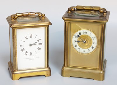Lot 350 - A Brass Striking Carriage Clock , circa 1900,...
