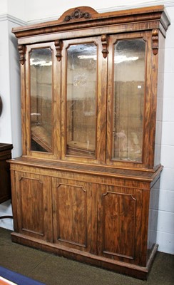 Lot 1229 - A 19th Century Mahogany Bookcase, the lower...