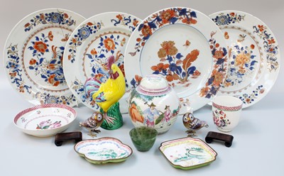 Lot 236 - Four Chinese Imari Porcelain Plates, 18th...