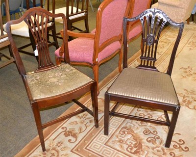 Lot 457 - Chippendale chair and Hepplewhite style chair