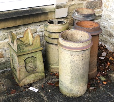 Lot 680 - Five Assorted Chimney Pots, late 19th/early...