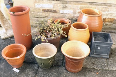 Lot 681 - Ten Assorted Terracotta and Ceramic Garden...