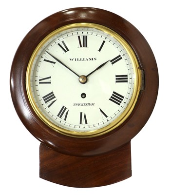 Lot 663 - A Mahogany 8-inch Drop Dial Wall Timepiece,...