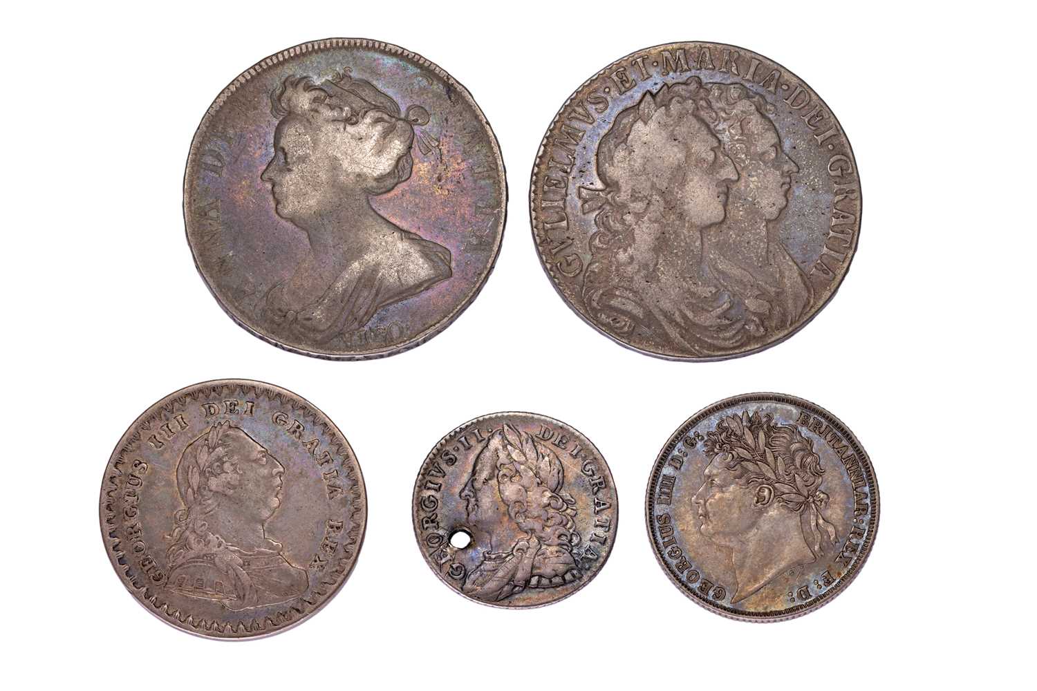 Lot 56 - Small Selection of English Silver Coinage, 5...