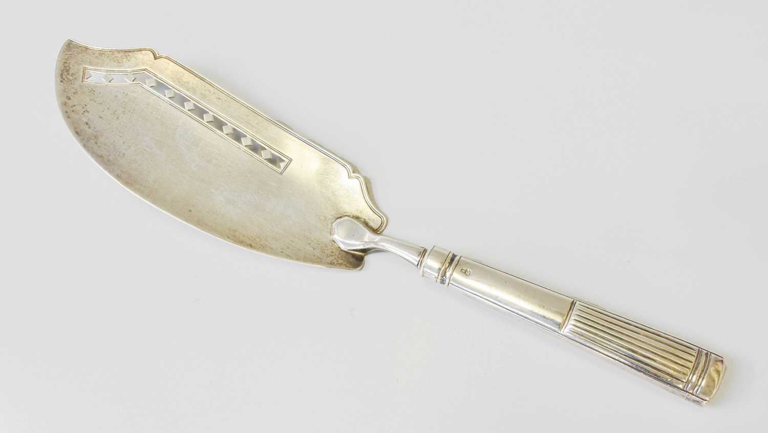 Lot 174 - A George III Silver Fish-Slice, The Blade by...