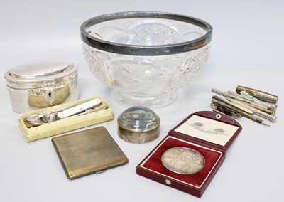 Lot 108 - A Collection of Assorted Silver, Silver Plate...