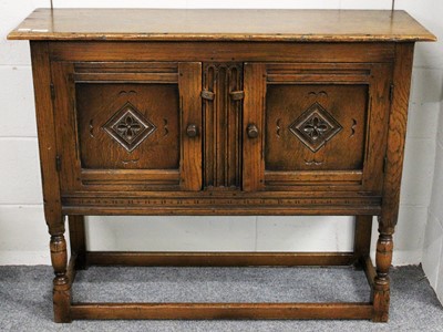 Lot 1409 - A Titchmarsh & Goodwin Style Small Oak Side...