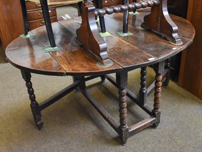 Lot 1332 - An 18th Century Oak Gateleg Table, 148cm by...