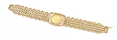 Lot 401 - A Half Sovereign Bracelet, dated 1925 within a...