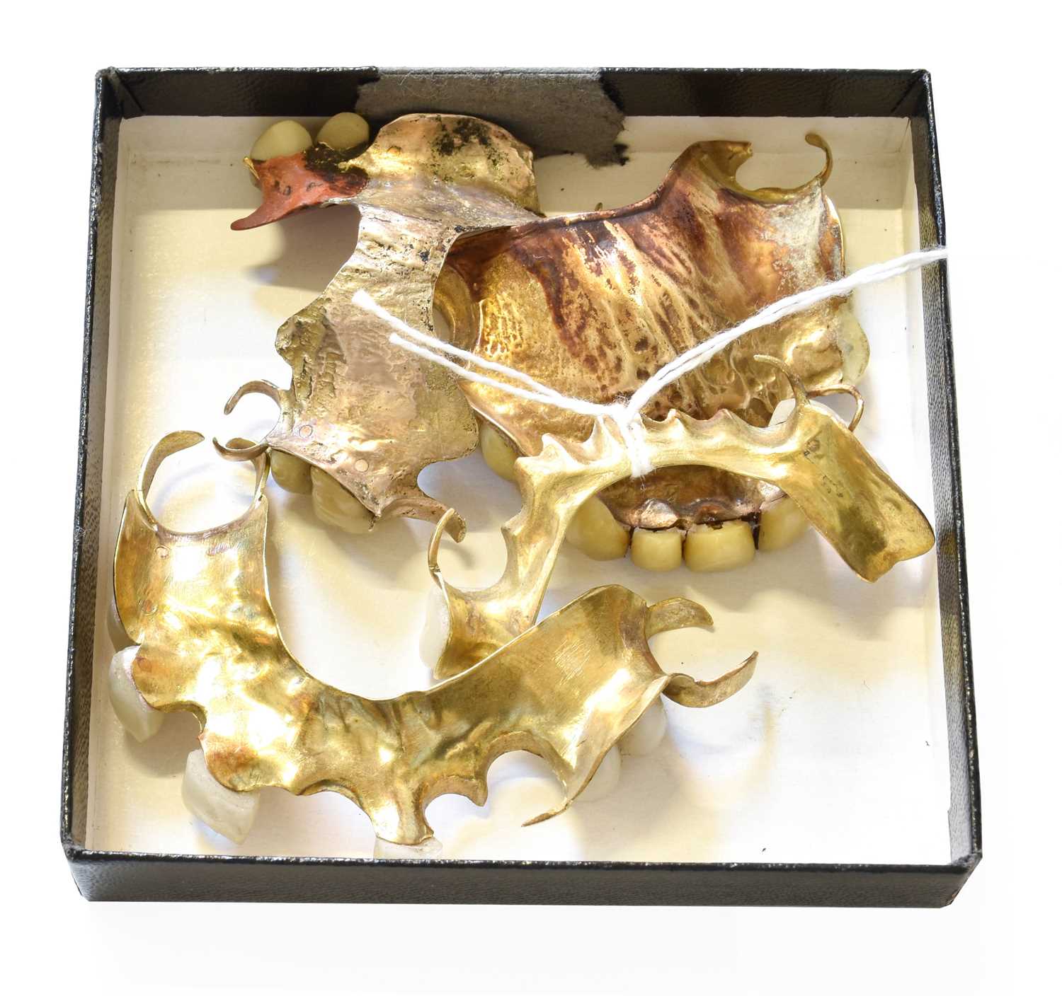 Lot 425 - Four Sets of Dentures, with gold plates...