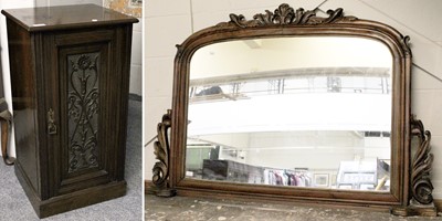 Lot 1362 - A 19th century Mahogany Overmantel Mirror,...