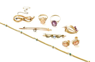 Lot 433 - A Small Quantity of Jewellery, including a 9...