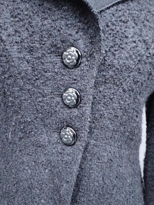 Lot 1097 - Chanel Black Boucle Wool and Mohair Fitted...