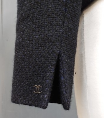 Lot 1094 - Chanel Navy and Black Woven Cashmere Jacket...