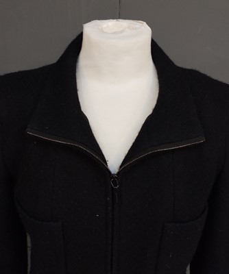 Lot 1094 - Chanel Navy and Black Woven Cashmere Jacket...