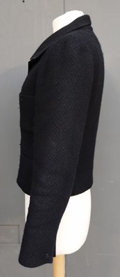 Lot 1094 - Chanel Navy and Black Woven Cashmere Jacket...