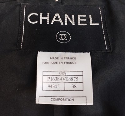 Lot 1094 - Chanel Navy and Black Woven Cashmere Jacket...