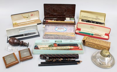 Lot 292 - A Tray of Assorted Pens and Related...