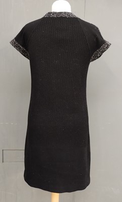 Lot 1095 - Chanel Black Cotton Knitted Dress with Short...