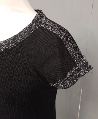 Lot 1095 - Chanel Black Cotton Knitted Dress with Short...