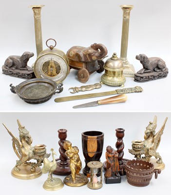 Lot 263 - A Collection of Metalwares and Wooden Items,...