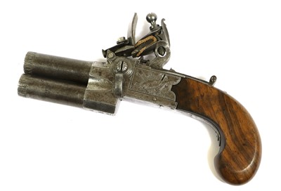 Lot 290 - An Early 19th Century Flintlock Over and Under...