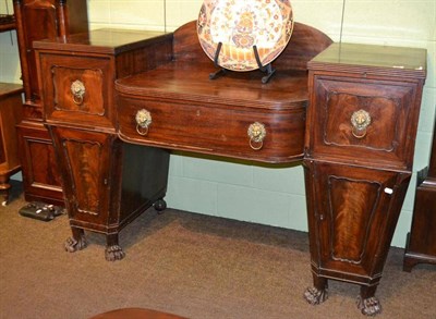 Lot 476 - Regency mahogany twin pedestal sideboard