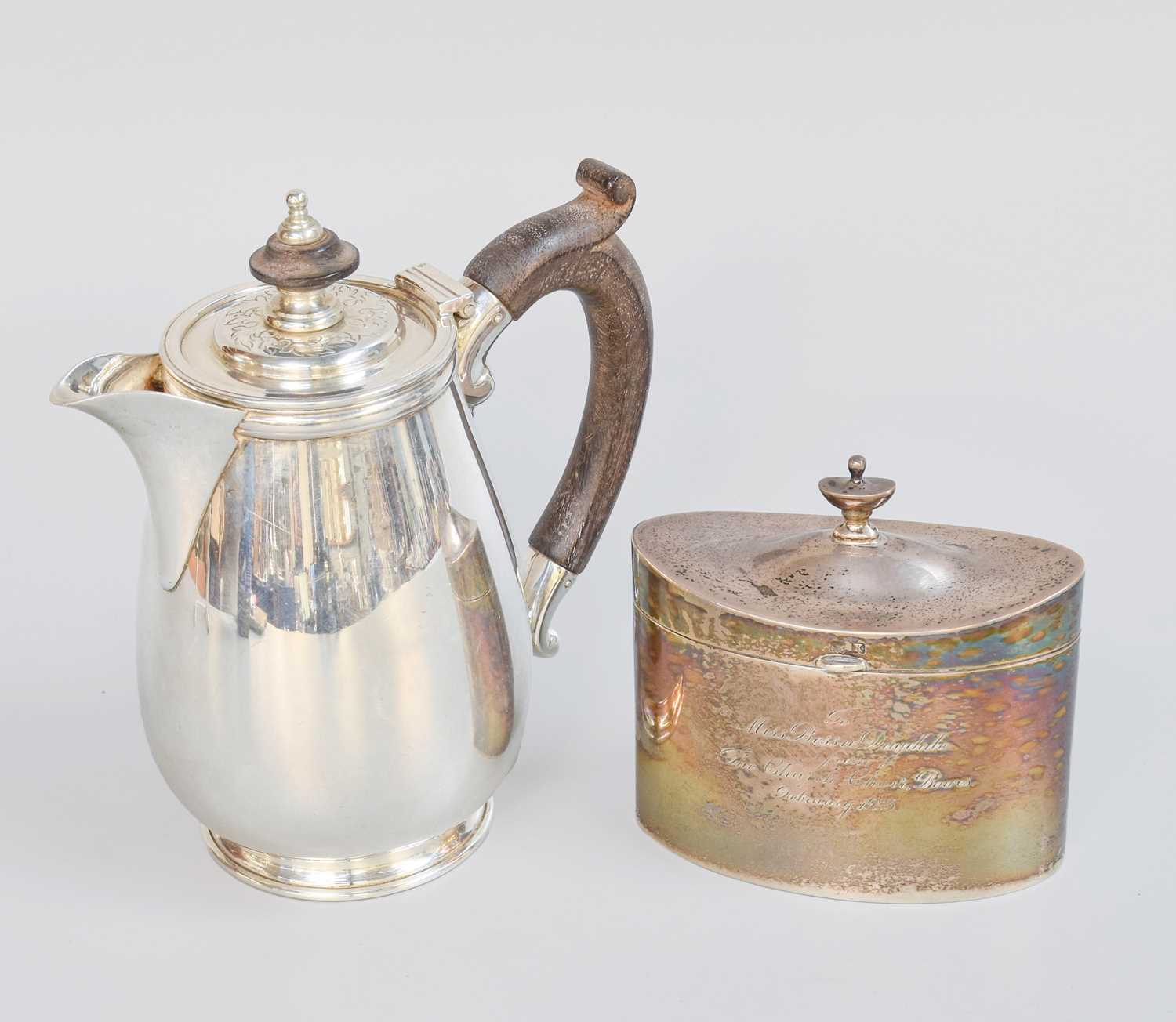 Lot 95 - An Edward VIII Silver Hot Water-Jug and a...