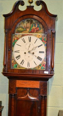 Lot 477 - A mahogany eight day longcase clock, Wm Dobbie, Falkirk