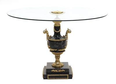 Lot 1274 - A Reproduction Circular Glass-Top Coffee Table,...