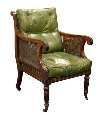 Lot 301 - A Regency Mahogany Single-Cane Library Bergere,...