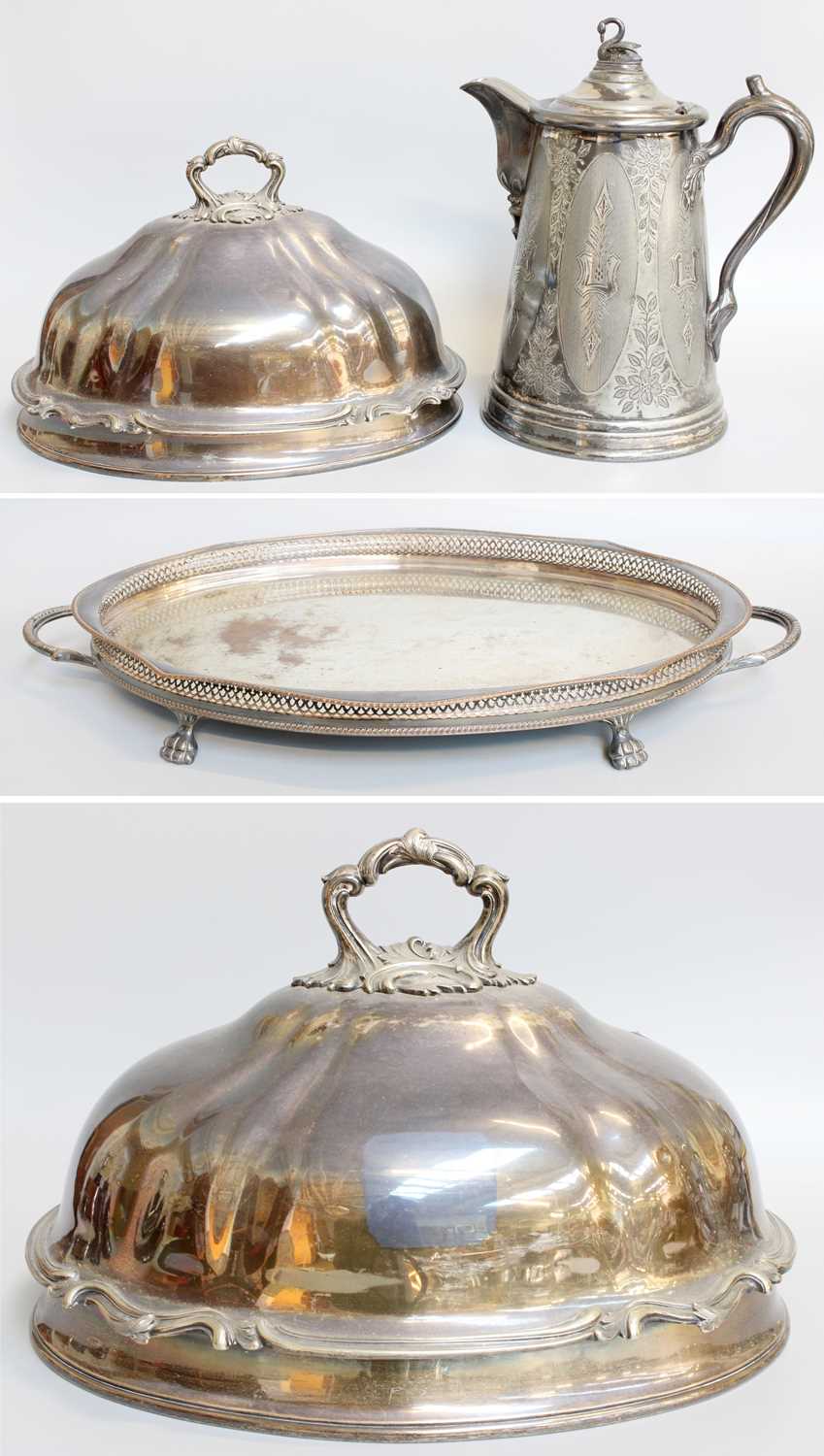 Lot 128 - Four Items of Silver Plate, comprising a...