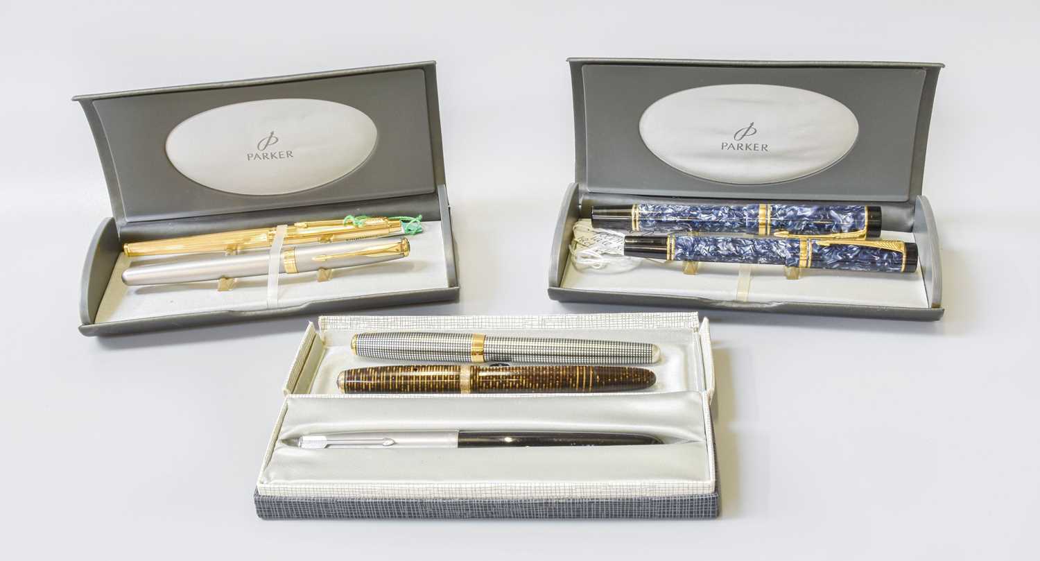 Lot 139 - A Collection of Seven Various Parker Pens,...