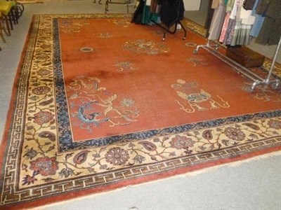 Lot 484 - 20' x 13' red ground carpet