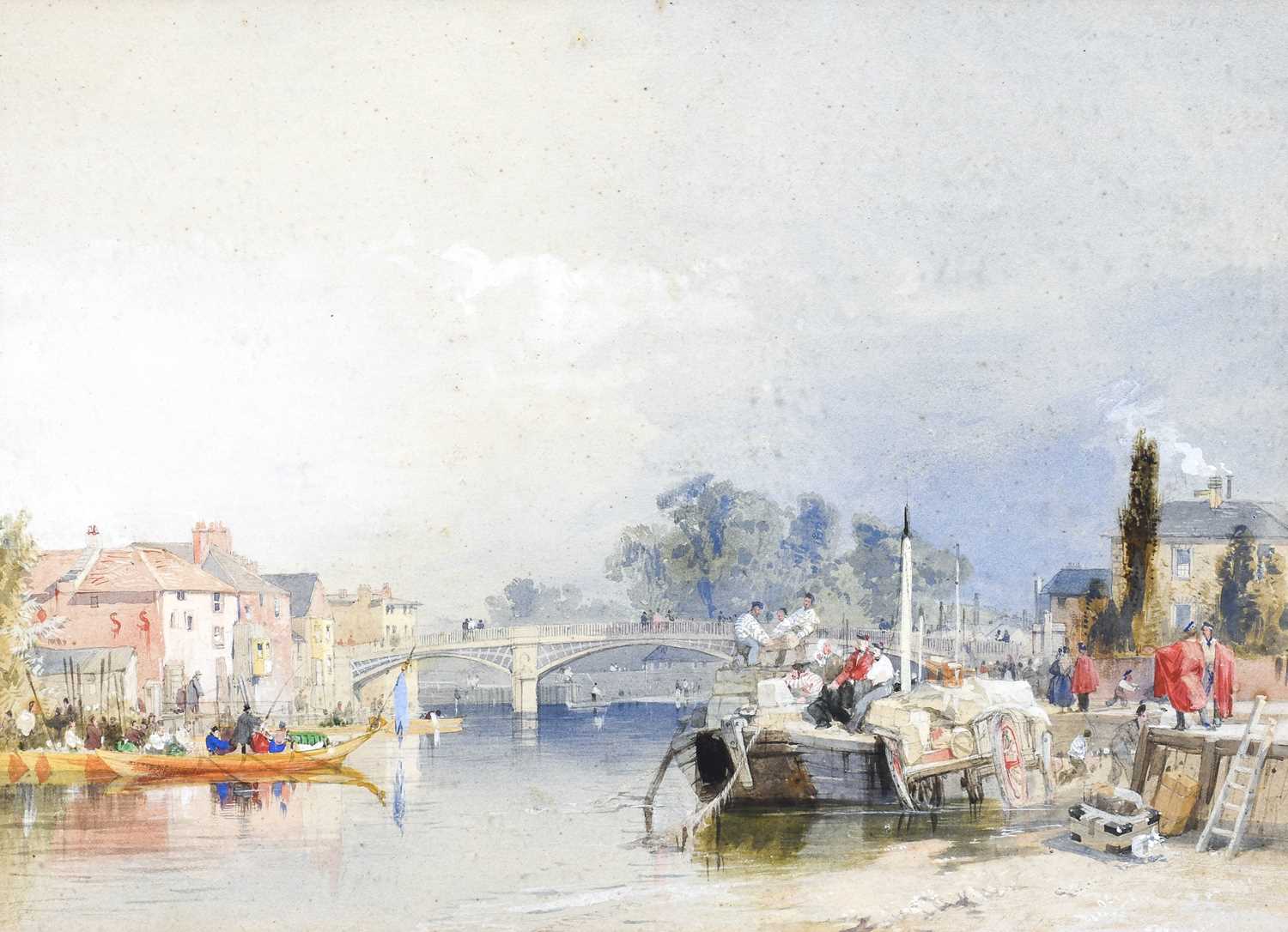 Lot 605 - James Baker Pyne (1800-1870) Harbour Scene,