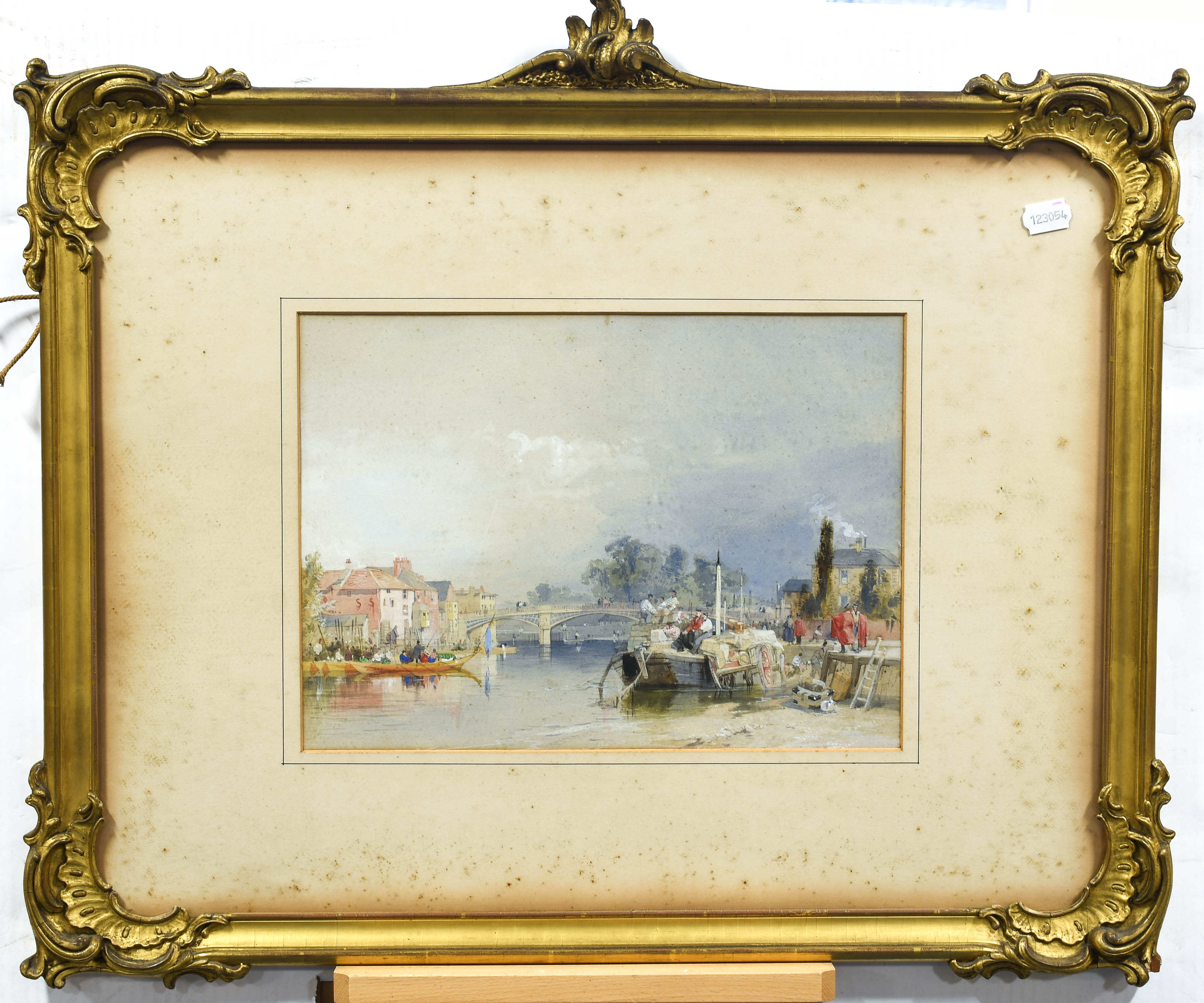 Lot 605 - James Baker Pyne (1800-1870) Harbour Scene,